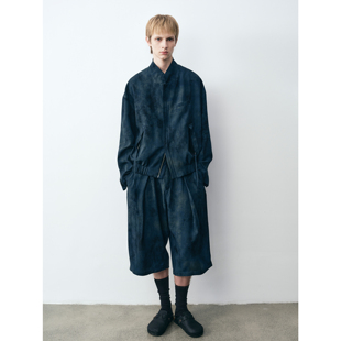 人丝印花夹克宽松复古落肩外套 Jacket」 GRAINMUSTARD 「Rayon