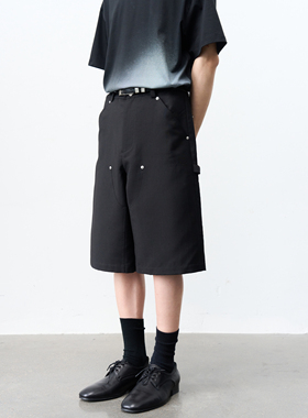 GRAINMUSTARD 「Logger Shorts」撞钉伐木直筒短裤休闲抗皱五分裤