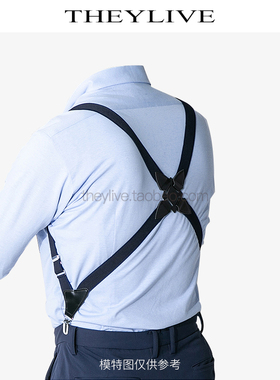 THEYLIVE 经典侧夹款男士背带 后背式背带 2夹鸭嘴扣2.5cm宽