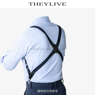 经典 后背式 侧夹款 背带 2夹鸭嘴扣2.5cm宽 男士 THEYLIVE