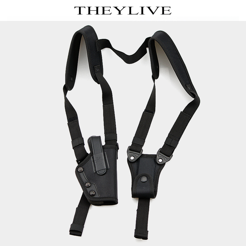 THEYLIVE腋下手枪套肩挎式牛津双肩背带保卫公务影视舞台表演道具