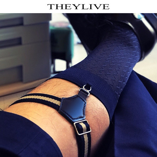 均码双头葫芦扣黑色正装袜配件