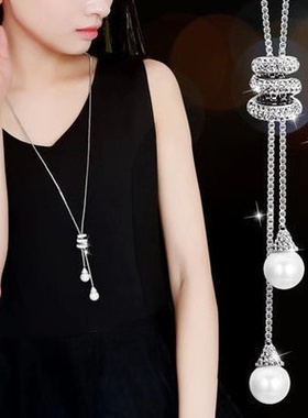 名媛风高级感流苏挂饰吊坠项链