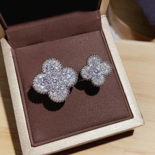 日韩s925纯银满钻双花指间戒戒指