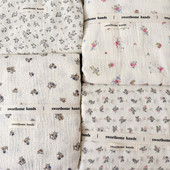 韩式 空调毯 小清新碎花全棉四层纱布盖毯幼儿园宝宝午睡毯儿童夏季