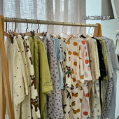 女款 长裤 睡裙短袖 A类柔软可裸睡针织棉印花家居服 七分裤 长袖 套装