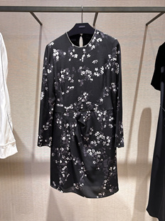 GIADA迦达国内代购2024秋冬新款时光涟漪优雅印花真丝连衣裙