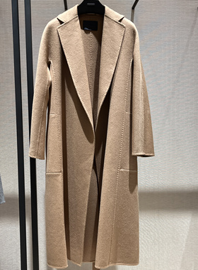 国内专柜正品代购迦达双面羊绒大衣女2024秋冬新款气质骆驼毛大衣
