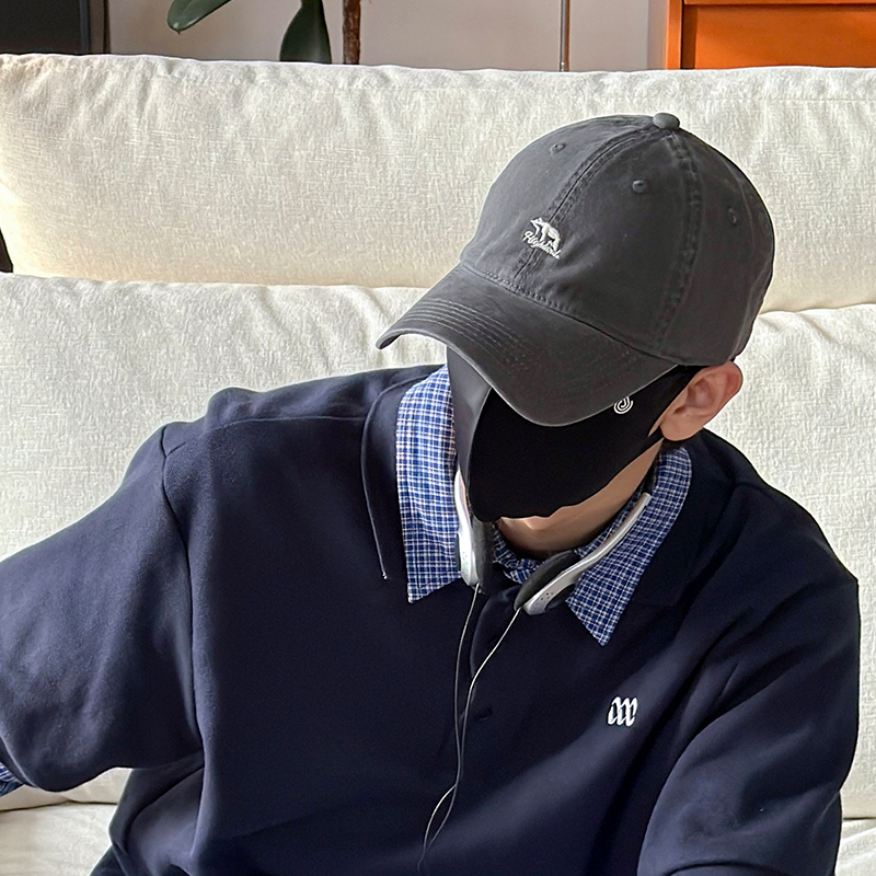 Jodhat韩系刺绣棒球帽男士大头围显脸小百搭帽子新款宽檐鸭舌帽女