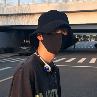 坚定Jodhat韩版 可塑型渔夫帽痞帅宽檐帽子男纯色水洗盆帽遮阳帽女