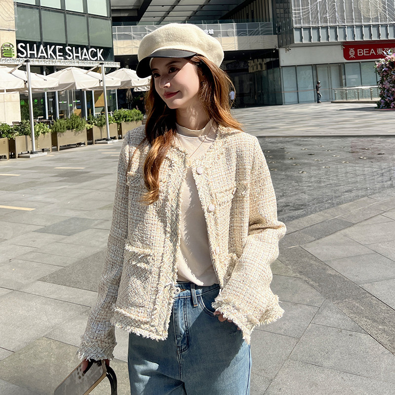 现货 秋季小香风短外套女上衣  QD2410款P135K198图片