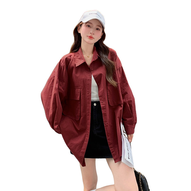 秋装现货长袖新款宽松衬衫女062档口2697款P105K145,女装衬衫,素依格格