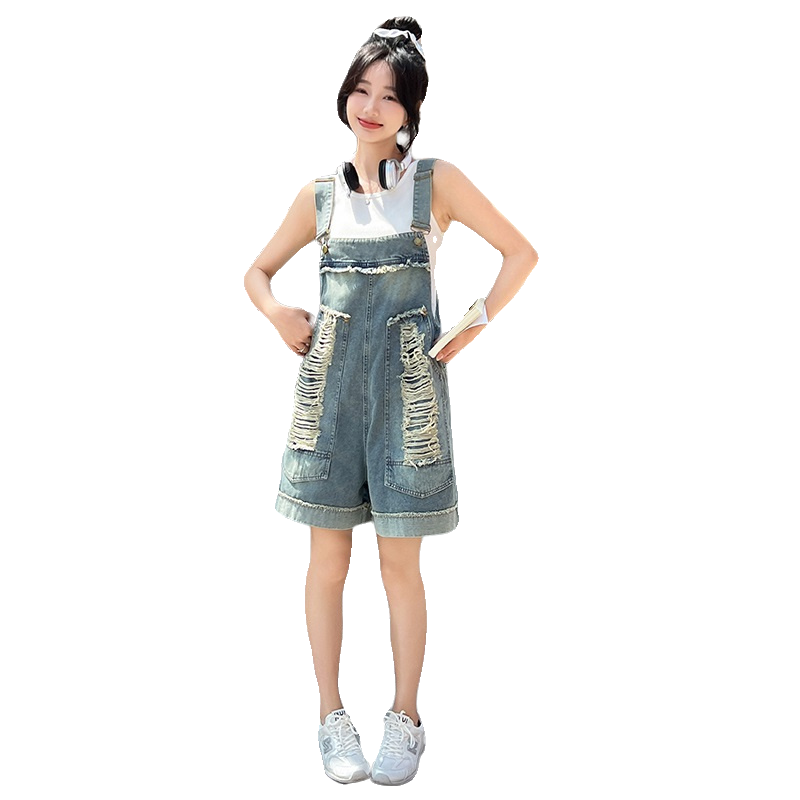 现货24年新款牛仔背带连衣裤女062档口2673款P115K178,女装连体裤,素依格格