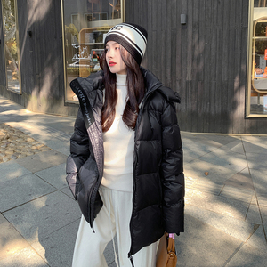 新款现货 白鸭绒中长款黑金羽绒服 YR26款 P195K298图片
