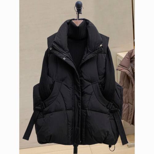 羽绒棉马甲外套女2025秋冬新款韩版宽松坎肩大码洋气加厚马夹外穿