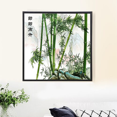 节节高升书房满钻钻石画十字绣