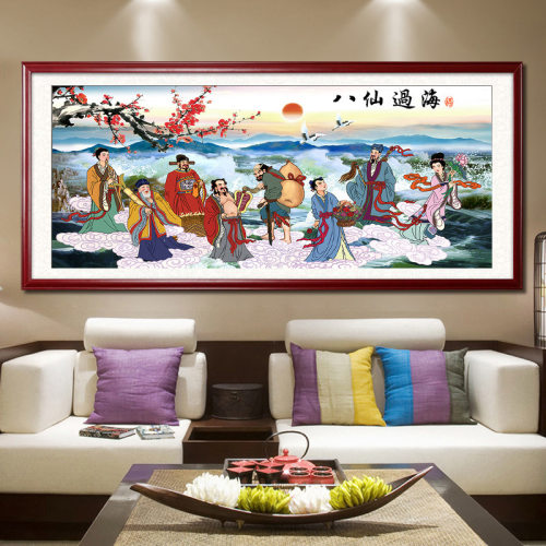 八仙过海客厅钻石画十字绣中国风