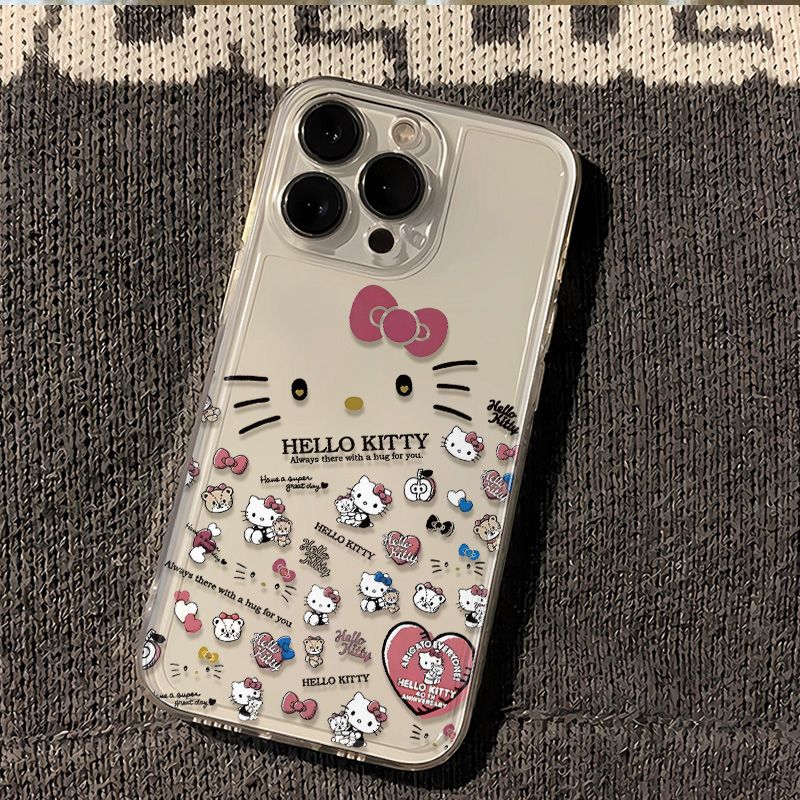 HELLO KITTY卡通透明手机壳iPhone保护套甜美可爱风适用苹果17promax/16/15/14plus/13/12mini/11/xr/xs/7/8p