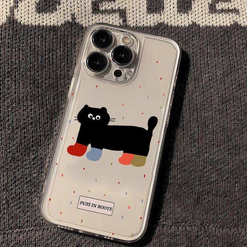 卡通小猫透明手机壳可爱动物