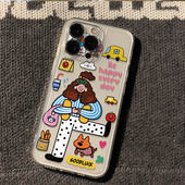 13迷你12mini 潮流女孩TK 11promax外壳 15pro 14plus iPhone17透明手机壳卡通可爱全包保护套适用苹果17 16e