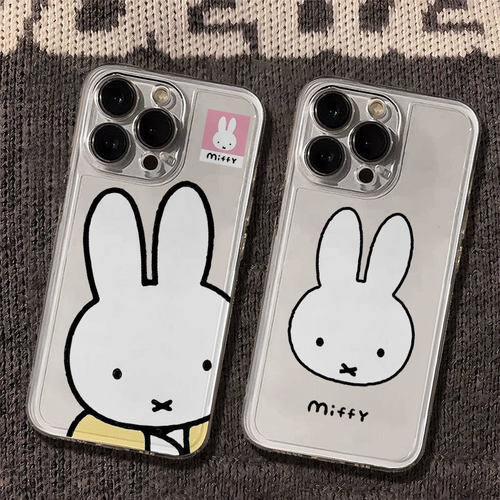 可爱兔子适用iPhone17手机壳新款苹果16/15/14/13mini/12promax/11全包防摔xr/xs/max小众6/6s/7/8plus保护套