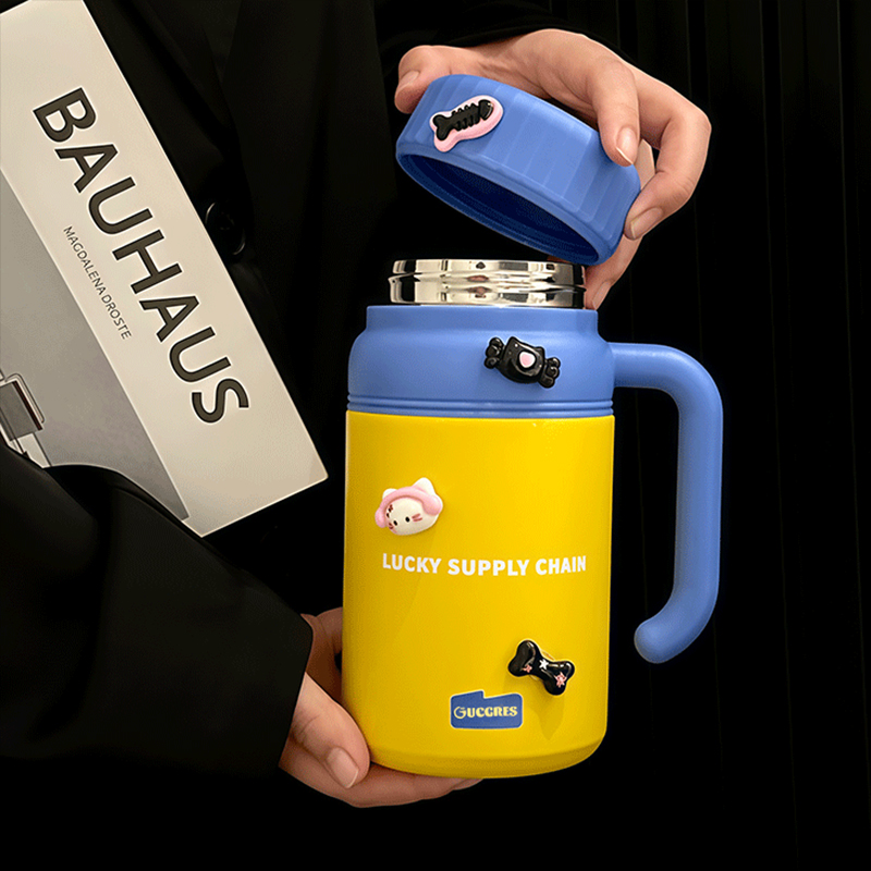 1000ml大容量把手保温杯