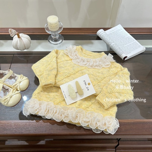 【乐恩baby】女童2025秋冬新款女童洋气针织套装女宝小香风二件套