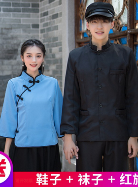 民国学生装女五四青年装复古民国风学生服中山装舞台合唱演出班服