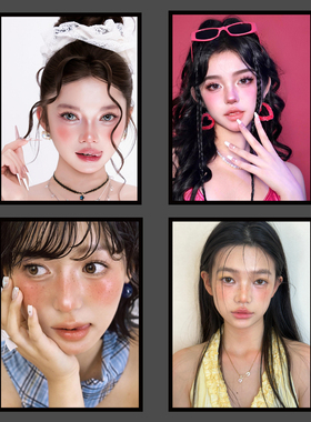新品生活妆挂画化妆造型学校教师装饰画美妆室挂画妆容壁画美容院