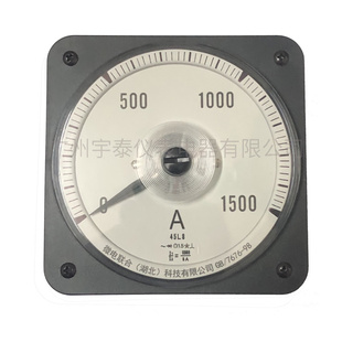 45L8船用表 1500/5 交流指针电流表 广角度船用表 张丝 110X110mm
