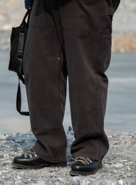 BAGGGGY 大码 蜡染水洗 伐木裤 紫铜铆钉巴黎扣13oz  140斤-250斤