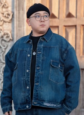 BAGGGGY 大码 竖纹竹节肌理牛仔外套14oz Type2重磅廓形140-260斤