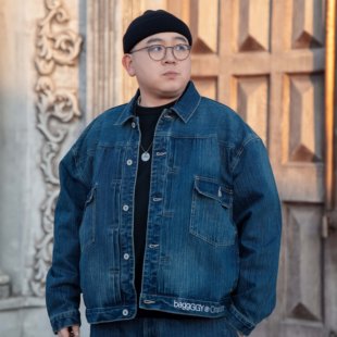 BAGGGGY 大码 竖纹竹节肌理牛仔外套14oz Type2重磅廓形140-260斤