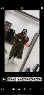 百万级俄罗斯小紫整貂满天星大翻领加长款