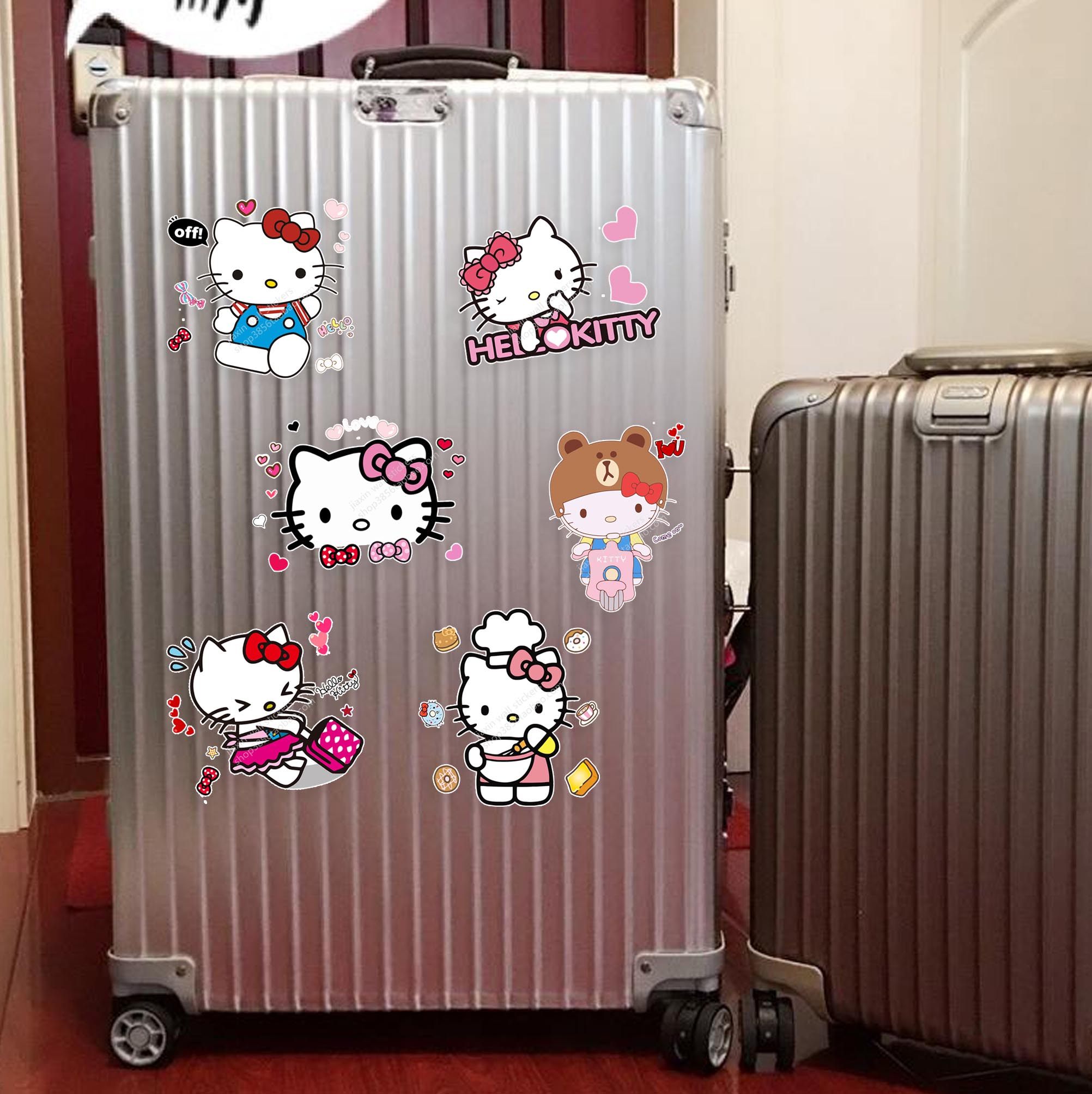 hello kitty KT行李箱贴纸旅行箱防水拉杆箱子贴冰箱电脑吉他贴|ruв категории Цифровые аксессуары, Ноутбук аксессуары, Ноутбук красочные наклейки - от Buy2taobao.com для оказания профессиональной услуги покупки агента Taobao
