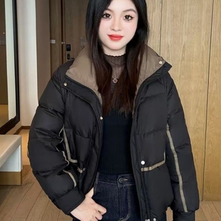羽绒棉衣时尚 宽松加厚冬季 休闲小个子棉袄外套 2025新款 棉服女短款