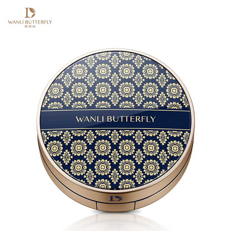 wanli butterfly 蝶婉丽至臻兰花金钻水感瓷肌气垫霜水润遮瑕持久