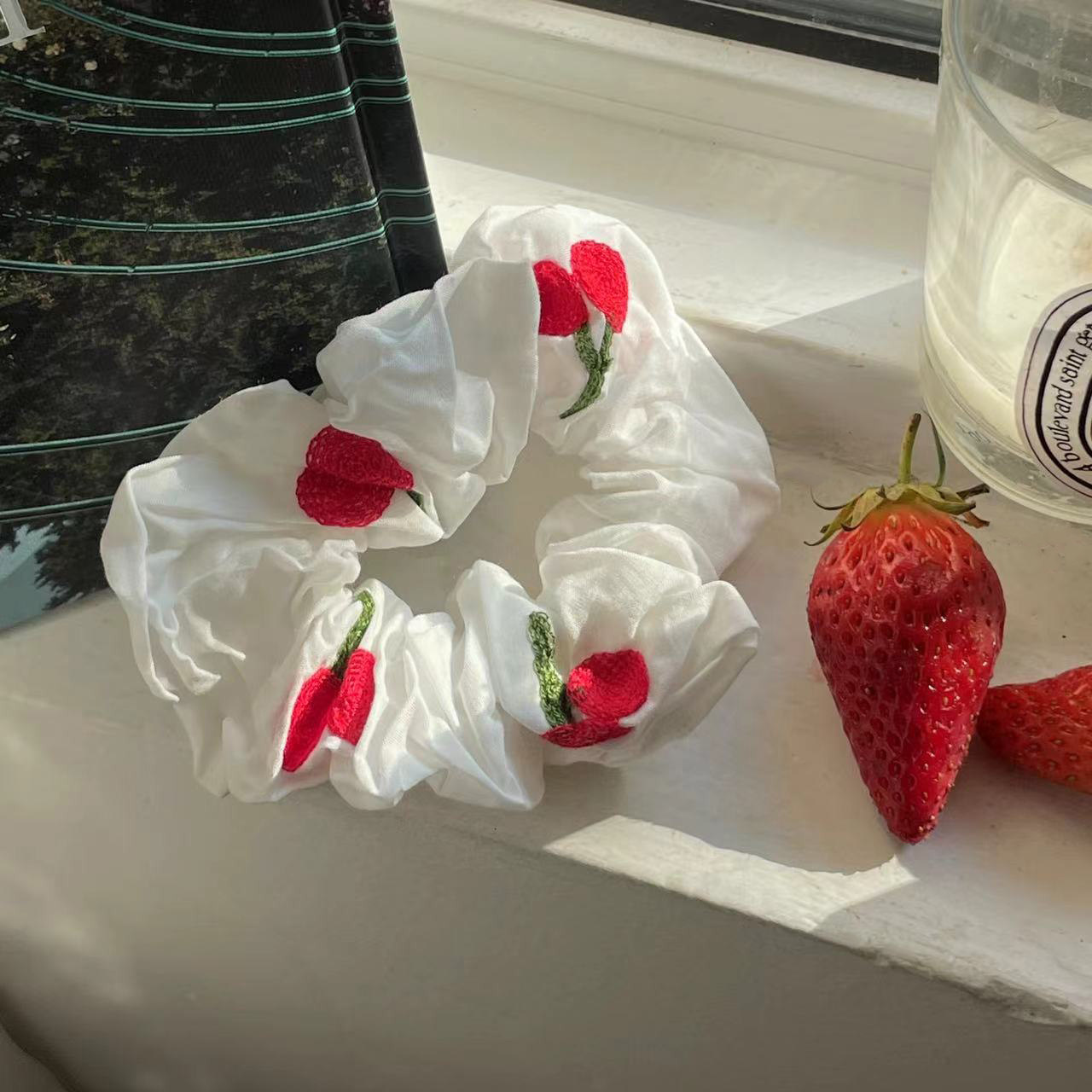 头绳少女可爱发饰草莓大长发圈