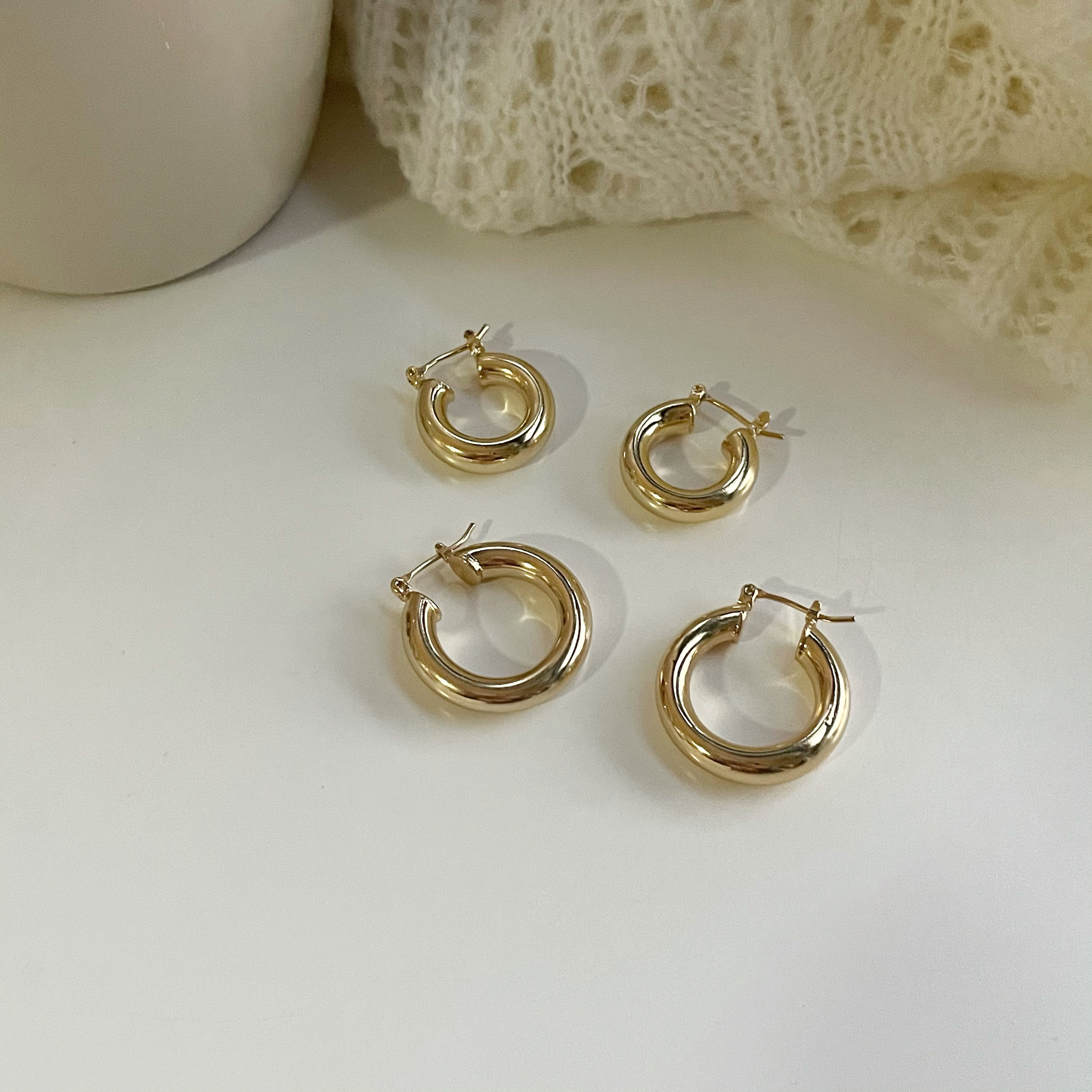 sunball《圆环》秋冬新法式chic复古耳饰日常百搭简约圈圈耳环