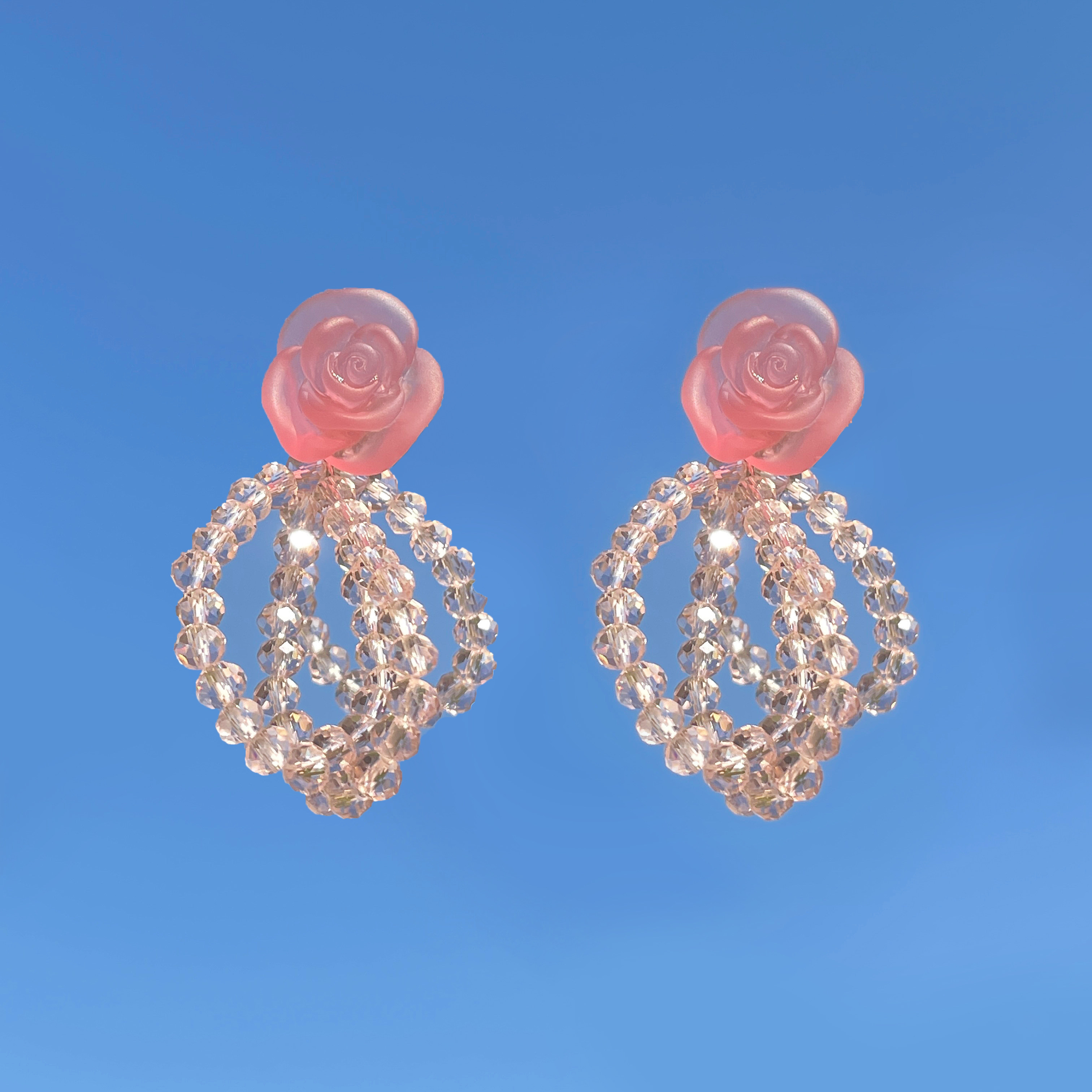 sunball《粉玫瑰》银925银耳饰