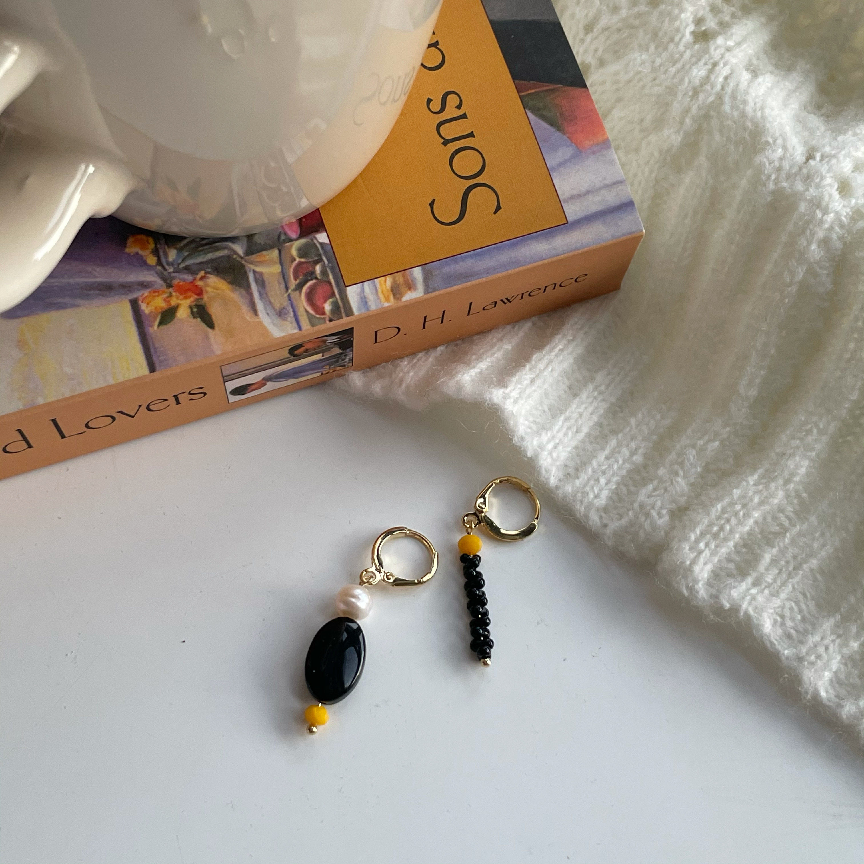 sunball《再相遇》秋冬新复古撞色耳饰好玩小众原创银针耳环耳夹