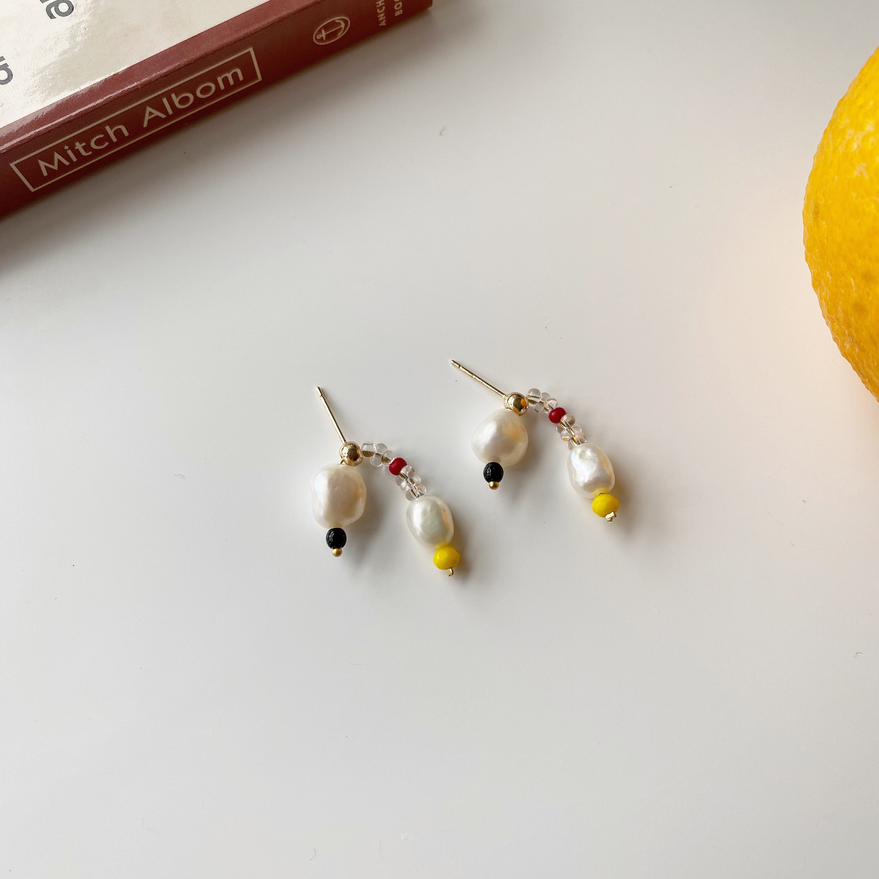 对语秋冬法式珍珠耳饰复古温柔