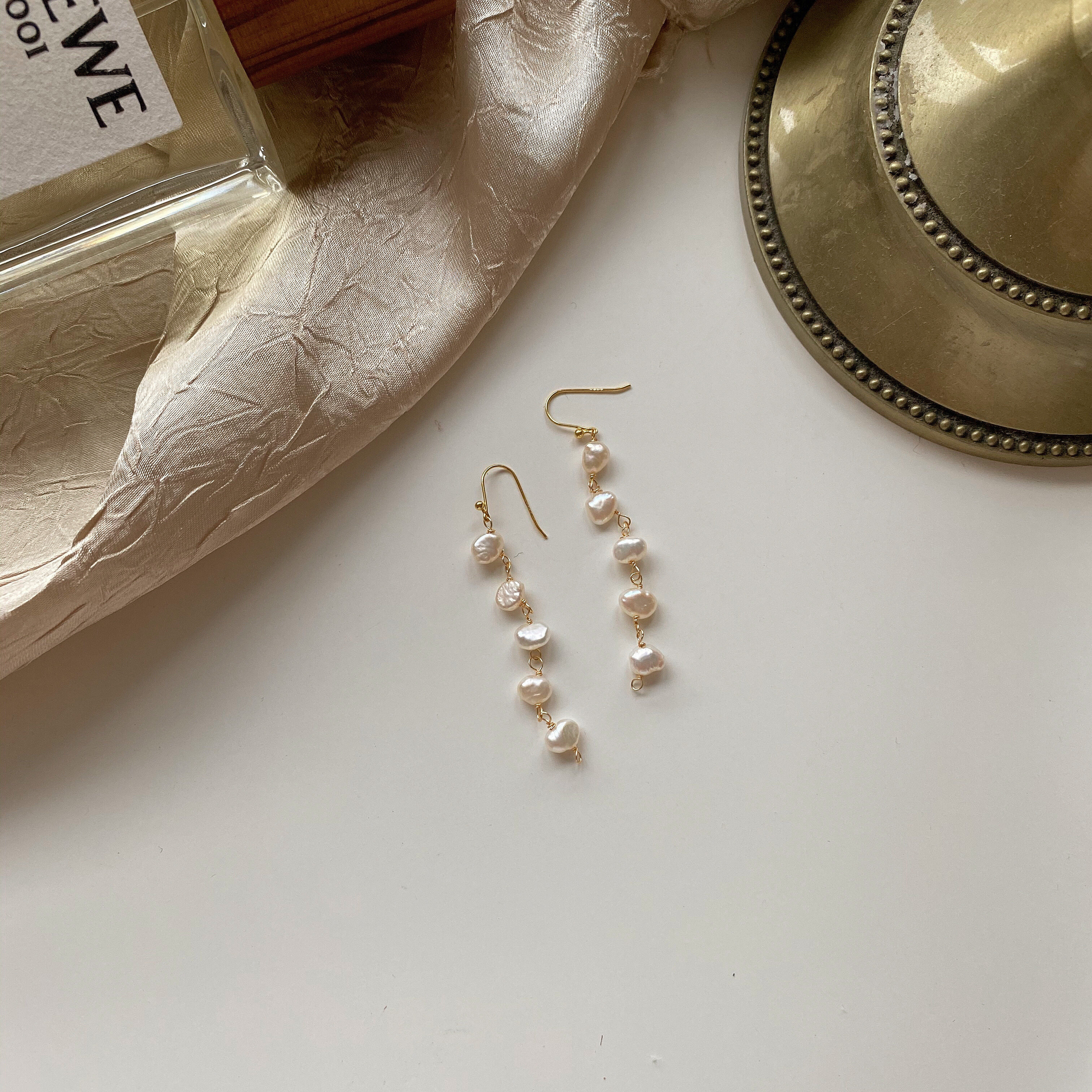 sunball超气质复古仙女耳夹珍珠