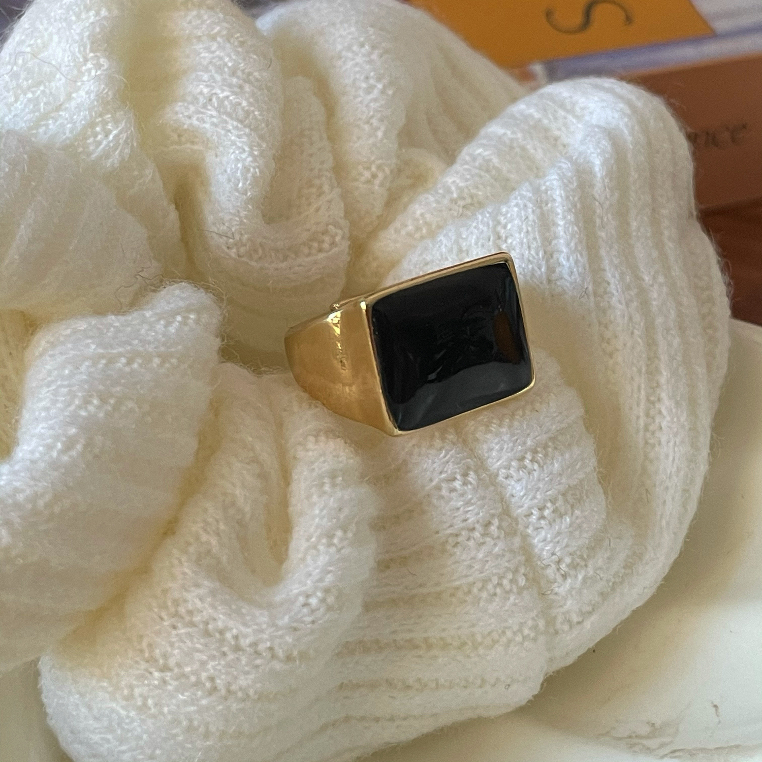 秋冬新品复古戒指日常简约亚金