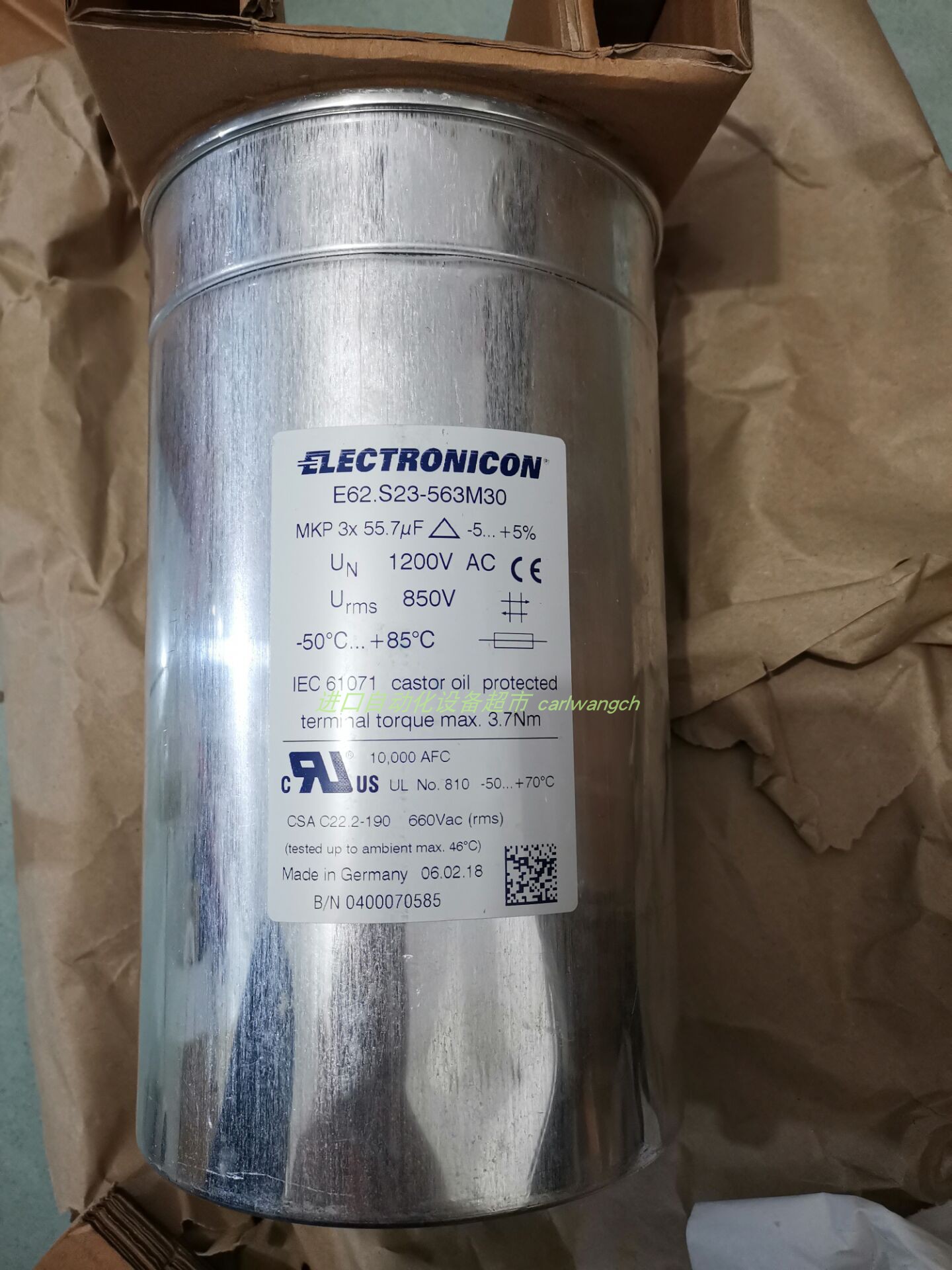 E62.G14-503G10电容ELECTRONICON