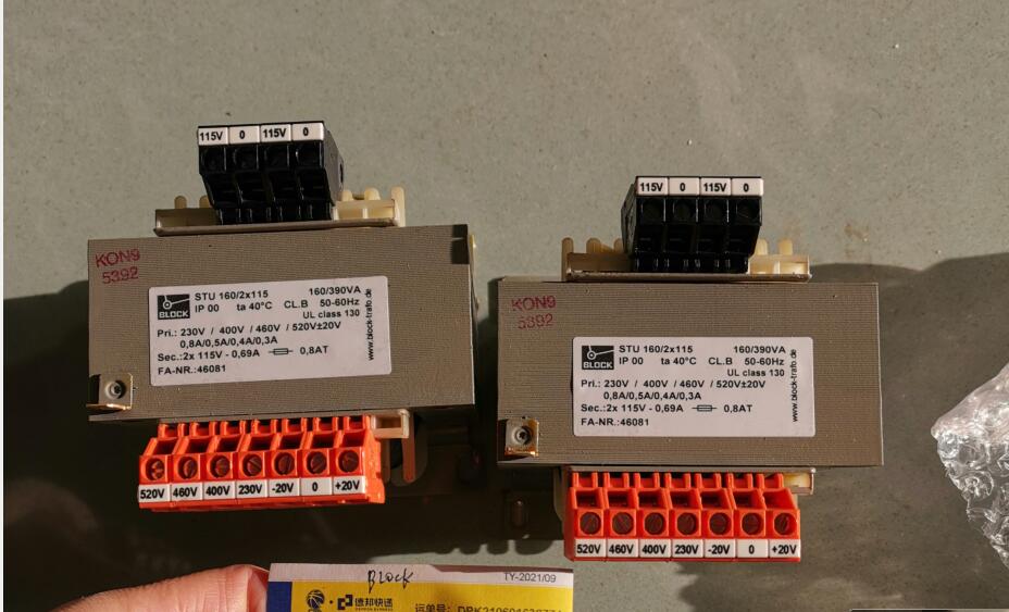 全新库存block变压器stu 160/2*115p/390va