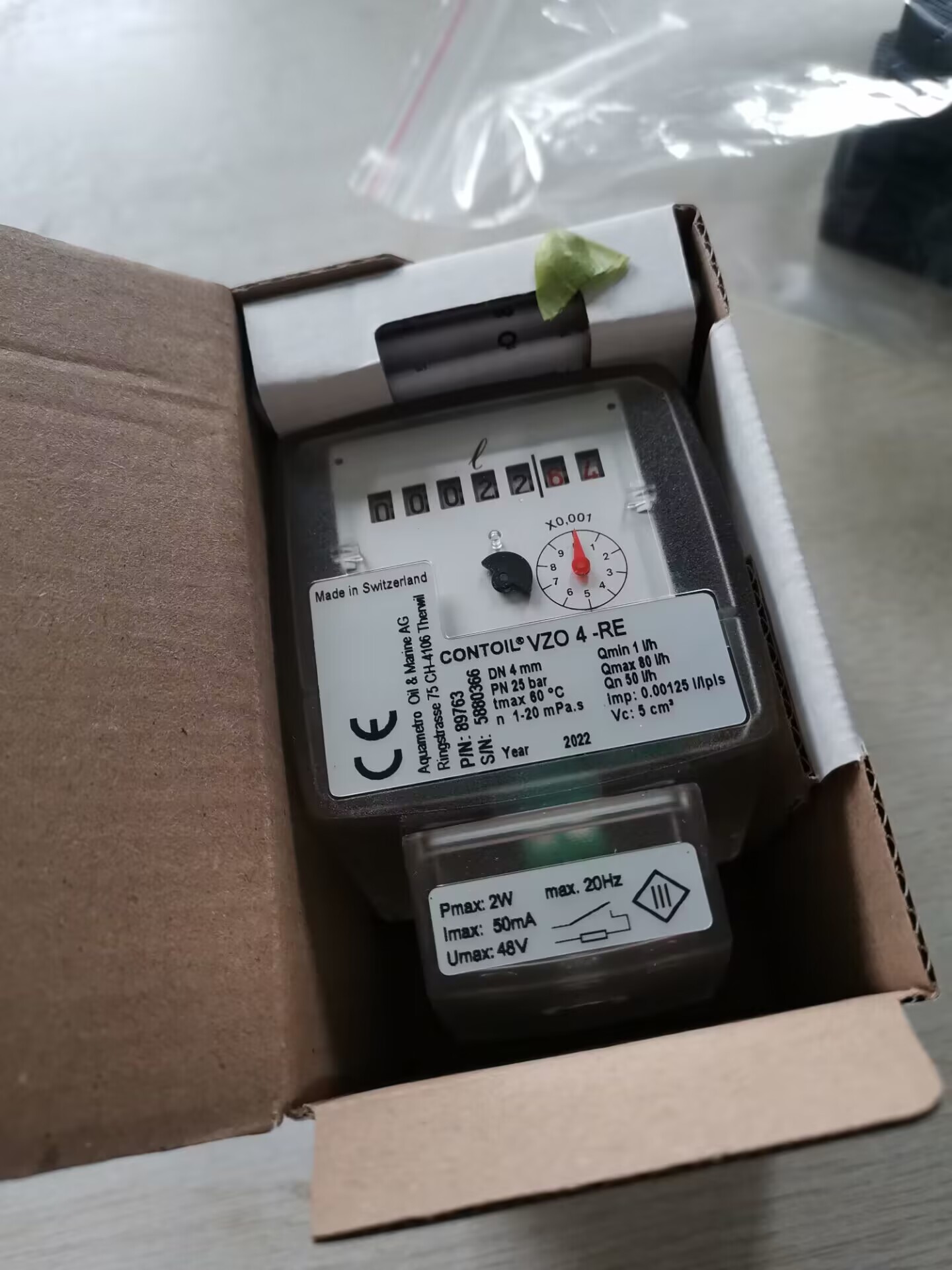现货议价AQUAMETRO流量计89763 VZO 4-RE原装
