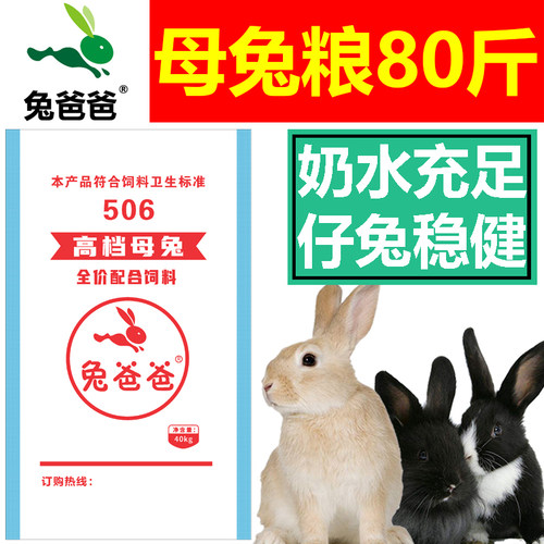 兔爸爸兔场专用80斤下奶母兔饲料