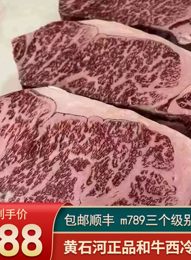 包邮4斤美国m9黄石河西冷牛排谷饲和牛雪花霜降原切健身实惠牛肉
