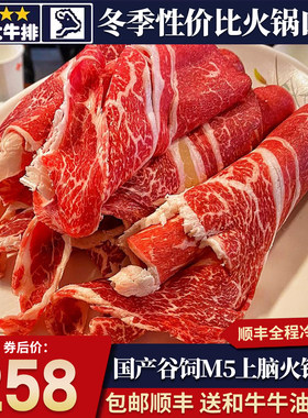 包邮4斤国产内蒙古安格斯m5上脑火锅卷烤肉片寿喜烧谷饲和牛肉卷